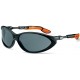 Uvex cybric szemüveg,fekete/narancs keret, szürke lencse